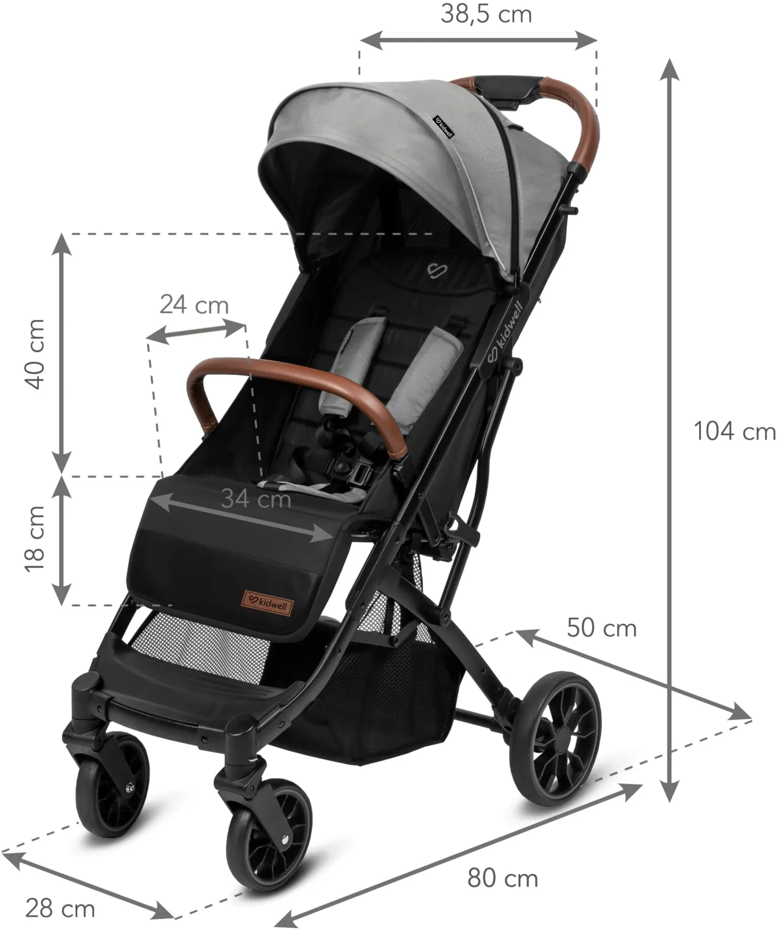 Прогулочная коляска Kidwell Colmer Cool Grey